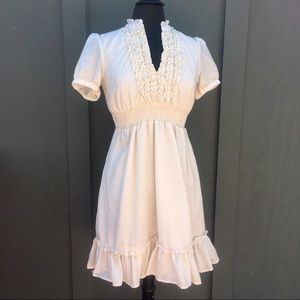 Cream Cotton Ruffled Sundress
